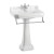 BURLINGTON EDWARDIAN LAVABO RECTANGULAR 61CM CON TOALLERO Y PEDESTAL ESTANDAR