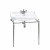 BURLINGTON EDWARDIAN LAVABO RECTANGULAR 80CM CON SOPORTE EN CROMO