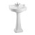 BURLINGTON EDWARDIAN LAVABO REDONDO 56CM CON PEDESTAL ESTANDAR