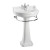 BURLINGTON EDWARDIAN LAVABO REDONDO 56CM CON TOALLERO YPEDESTAL ESTANDAR