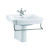 BURLINGTON VICTORIAN LAVABO 61CM CON TOALLERO Y SEMIPEDESTAL