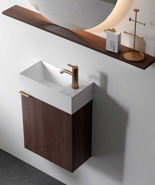 Spok Mueble de Baño Suspendido Diseño Industrial | Mueble Baño Volado de  Encimera | Estructura Negra