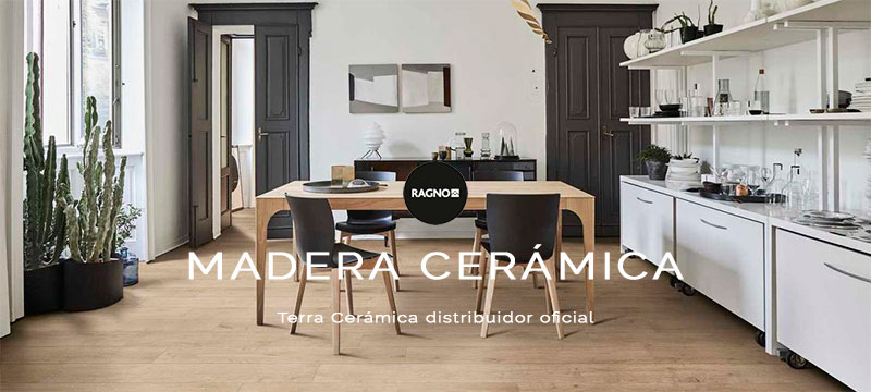 Gres porcelánico imitación madera de la firma Ragno.