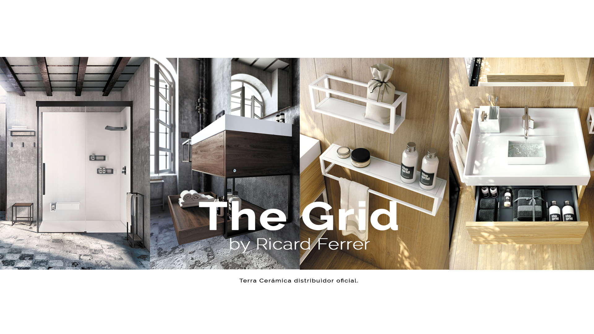 Ricard Ferrer crea The Grid complementos para el baño by Cosmic