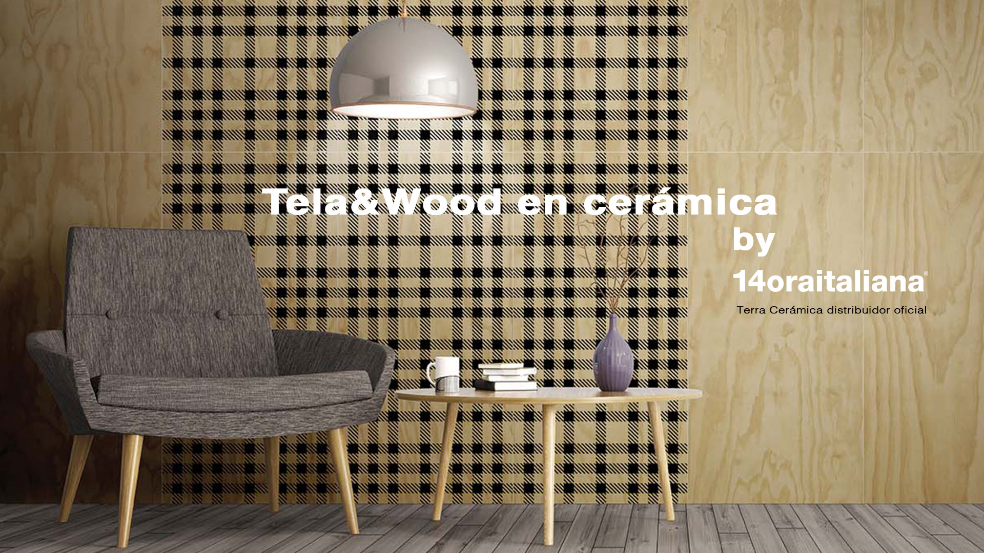 Decorar con tela y madera porcelánica