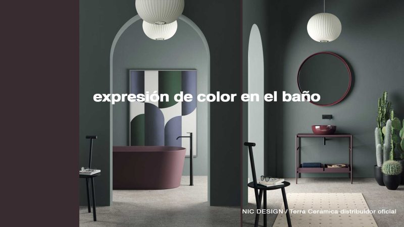 Expresión de color en el baño