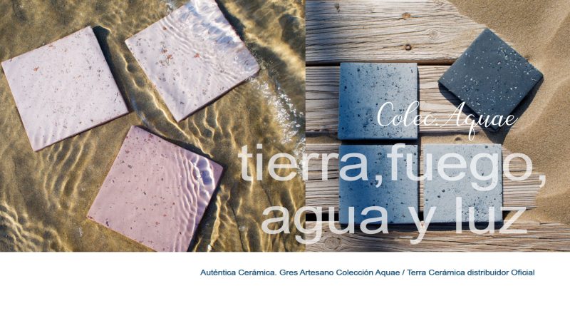 Aquae el gres porcelánico hecho de tierra, fuego, agua y luz de la firma Auténtica Cerámica